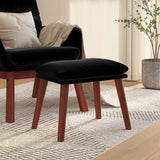Vidaxl voetenbank 45x29,5x35 cm fluweel zwart