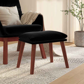 Vidaxl voetenbank 45x29,5x35 cm fluweel zwart