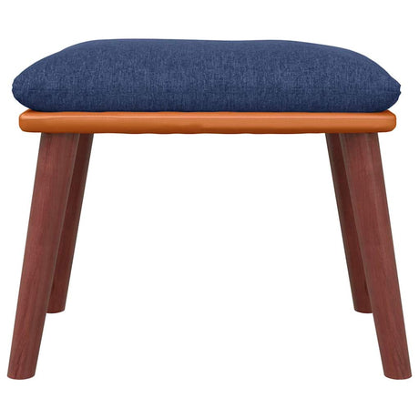 Vidaxl voetenbank 45x29,5x35 cm stof en kunstleer blauw