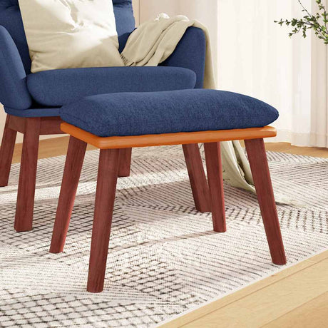 Vidaxl voetenbank 45x29,5x35 cm stof en kunstleer blauw