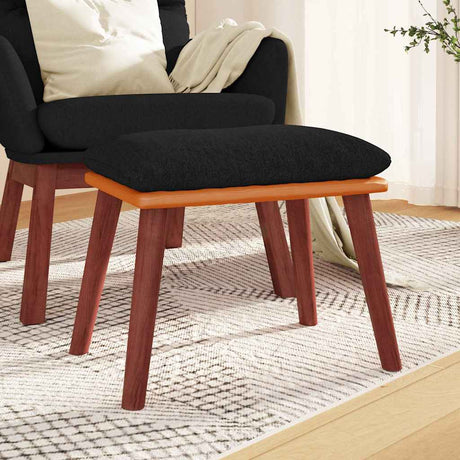 Vidaxl voetenbank 45x29,5x35 cm stof en kunstleer zwart