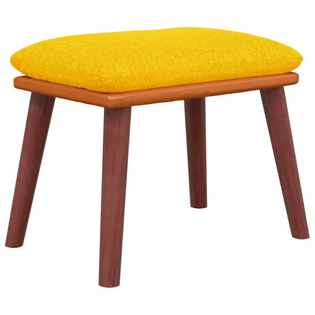 Vidaxl voetenbank 45x29,5x35 cm stof en kunstleer mosterdgeel