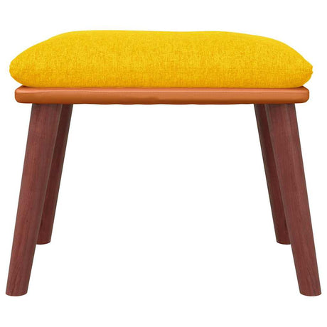 Vidaxl voetenbank 45x29,5x35 cm stof en kunstleer mosterdgeel