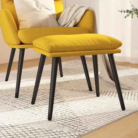 Vidaxl voetenbank 45x29,5x35 cm stof mosterdgeel