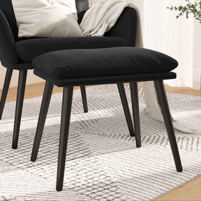 Vidaxl voetenbank 45x29,5x35 cm fluweel zwart