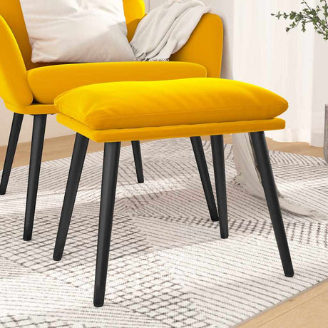 Vidaxl voetenbank 45x29,5x35 cm fluweel mosterdgeel