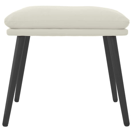 Vidaxl voetenbank 45x29,5x35 cm fluweel crèmewit
