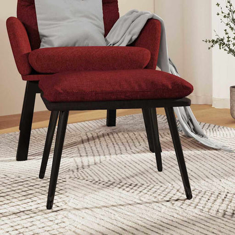 Vidaxl voetenbank 45x29,5x35 cm stof en kunstleer wijnrood