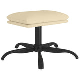 Vidaxl voetenbank 60x60x36 cm stof crèmekleurig