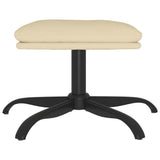 Vidaxl voetenbank 60x60x36 cm stof crèmekleurig