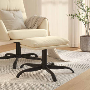 Vidaxl voetenbank 60x60x36 cm stof crèmekleurig