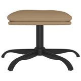 Vidaxl voetenbank 60x60x36 cm kunstleer cappuccinokleurig