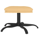 Vidaxl voetenbank 60x60x36 cm microvezelstof crèmekleurig