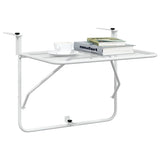 Vidaxl balkontafel 60x40 cm staal wit