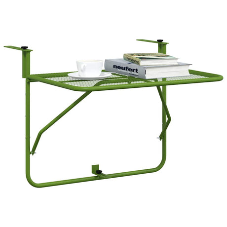 Vidaxl balkontafel 60x40 cm staal groen
