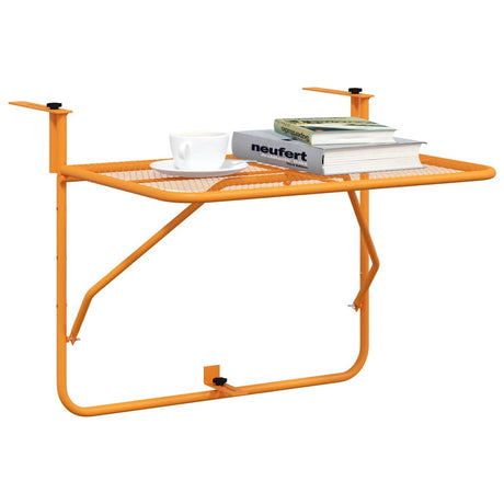 Vidaxl balkontafel 60x40 cm staal geel