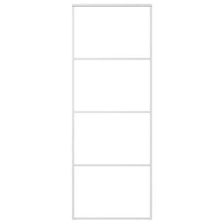 Vidaxx Schiebetür 76x205 cm ESG-Glas und Aluminium weiß