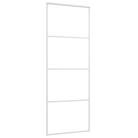 Vidaxx Schiebetür 76x205 cm ESG-Glas und Aluminium weiß