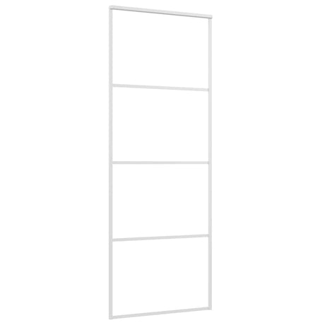 Vidaxx Schiebetür 76x205 cm ESG-Glas und Aluminium weiß