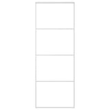 Vidaxl Schiebetür 76x205 cm mattes ESG -Glas und Aluminium weiß