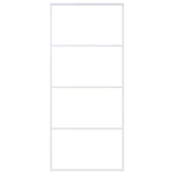 Vidaxx Schiebetür 90x205 cm ESG-Glas matt und Aluminium weiß