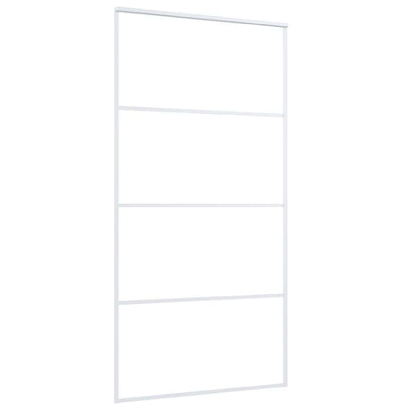 VIDAXL -Schiebetür 102,5 x 205 cm mattes ESG -Glas und Aluminium weiß