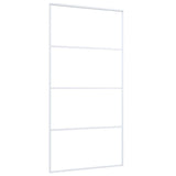 VIDAXL -Schiebetür 102,5 x 205 cm mattes ESG -Glas und Aluminium weiß