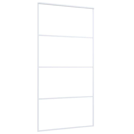 VIDAXL -Schiebetür 102,5 x 205 cm mattes ESG -Glas und Aluminium weiß