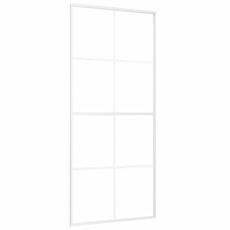 Vidaxx Schiebetür 90x205 cm ESG-Glas und Aluminium weiß