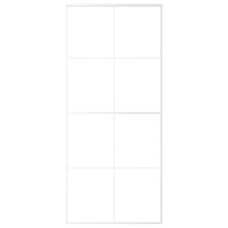 Vidaxx Schiebetür 90x205 cm ESG-Glas und Aluminium weiß