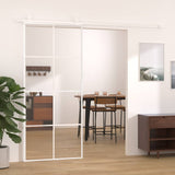 Vidaxx Schiebetür 90x205 cm ESG-Glas und Aluminium weiß