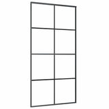 VIDAXL -Schiebetür 102,5 x 205 cm ESG -Glas und Aluminiumschwarz