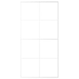 VIDAXL -Schiebetür 102,5 x 205 cm mattes ESG -Glas und Aluminium weiß