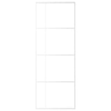 Vidaxl Schiebetür 76x205 cm ESG -Glas und Aluminium weiß
