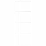 Vidaxl Schiebetür 76x205 cm mattes ESG -Glas und Aluminium weiß