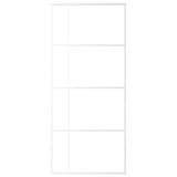 Vidaxl Schiebetür 90x205 cm ESG -Glas und Aluminium weiß