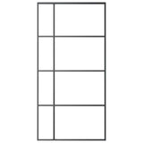 VIDAXL -Schiebetür 102,5 x 205 cm ESG -Glas und Aluminiumschwarz