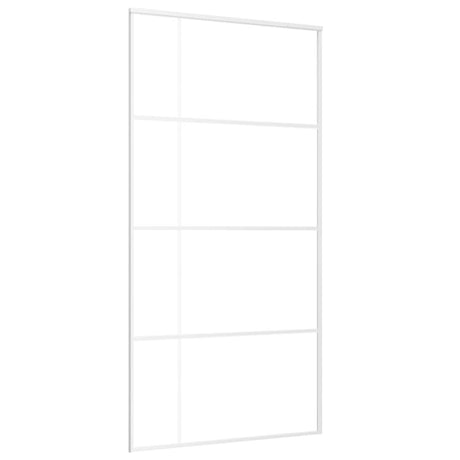 VIDAXL -Schiebetür 102,5 x 205 cm ESG -Glas und Aluminium weiß