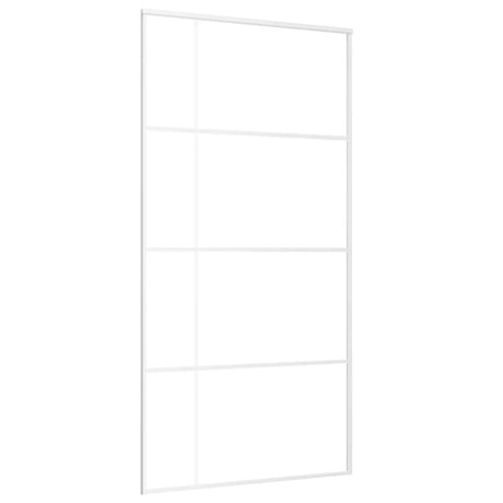 VIDAXL -Schiebetür 102,5 x 205 cm mattes ESG -Glas und Aluminium weiß