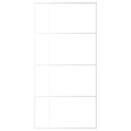 VIDAXL -Schiebetür 102,5 x 205 cm mattes ESG -Glas und Aluminium weiß