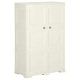 Vidaxl opbergkast hout-look 79x43x125 cm kunststof vanille-ijskleurig