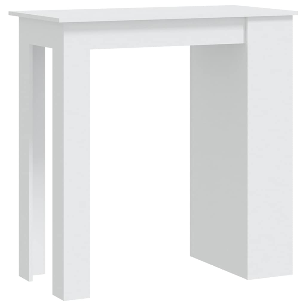 Vidaxl bartafel met opbergrek 102x50x103,5 cm bewerkt hout wit