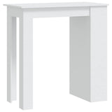 Vidaxl bartafel met opbergrek 102x50x103,5 cm bewerkt hout wit
