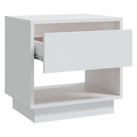 Vidaxl nachtkastje 45x34x44 cm bewerkt hout wit