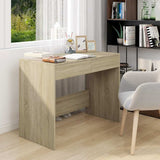 Vidaxl bureau 101x50x76,5 cm bewerkt hout sonoma eikenkleurig