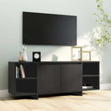 Vidaxl tv-meubel 130x35x50 cm bewerkt hout zwart