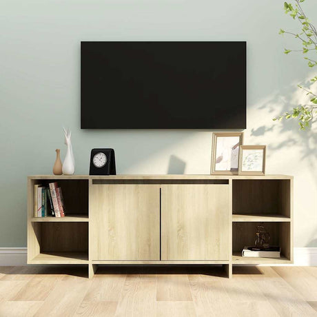 Vidaxl tv-meubel 130x35x50 cm bewerkt hout sonoma eikenkleurig