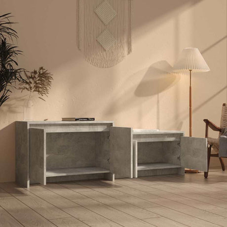 Vidaxl tv-meubel 146,5x35x50 cm bewerkt hout betongrijs
