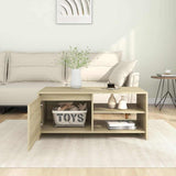 Vidaxl salontafel 102x50x45 cm bewerkt hout sonoma eikenkleurig