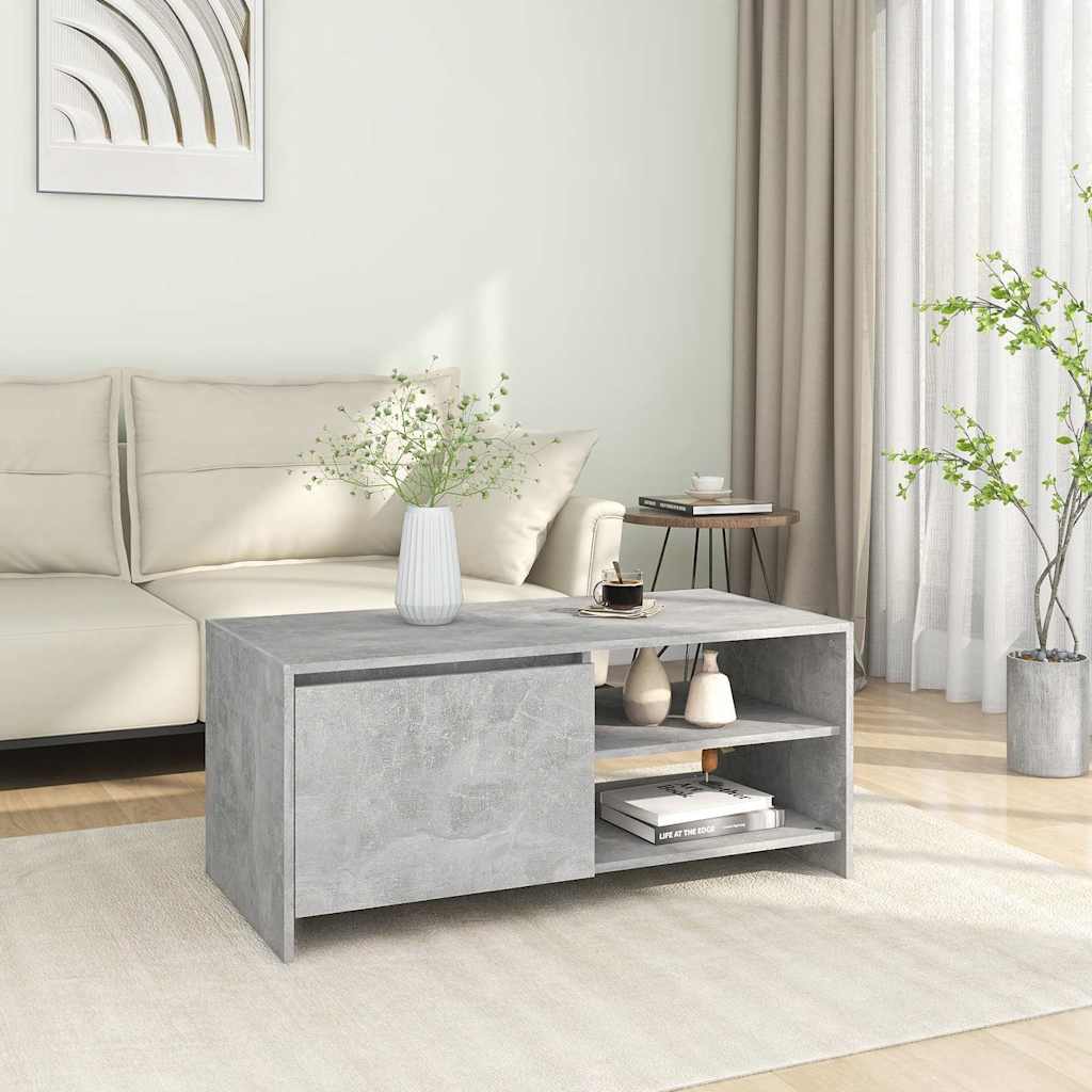Vidaxl salontafel 102x50x45 cm bewerkt hout betongrijs